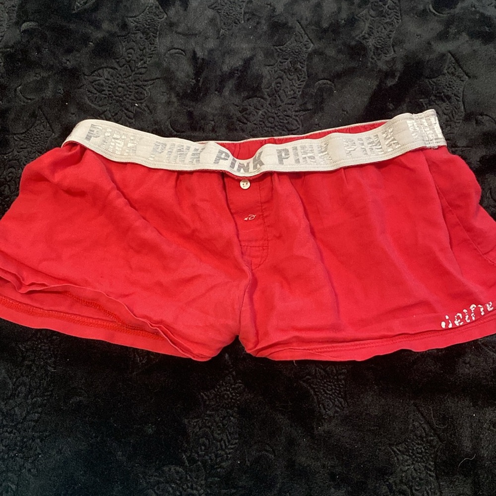 Victoria’s secret Pink red flannel shorts